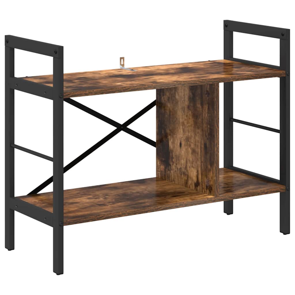 Bogreol Røget eg 75 x 30 x 58,5 cm Konstrueret træ 3 niveauer