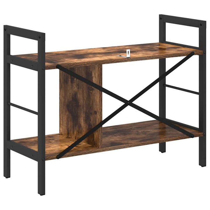 Bogreol Røget eg 75 x 30 x 58,5 cm Konstrueret træ