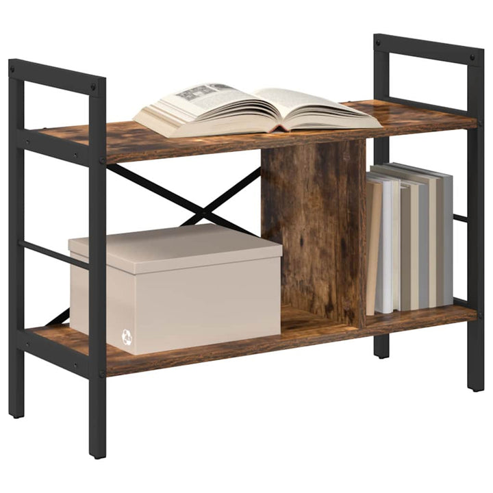 Bogreol Røget eg 75 x 30 x 58,5 cm Konstrueret træ