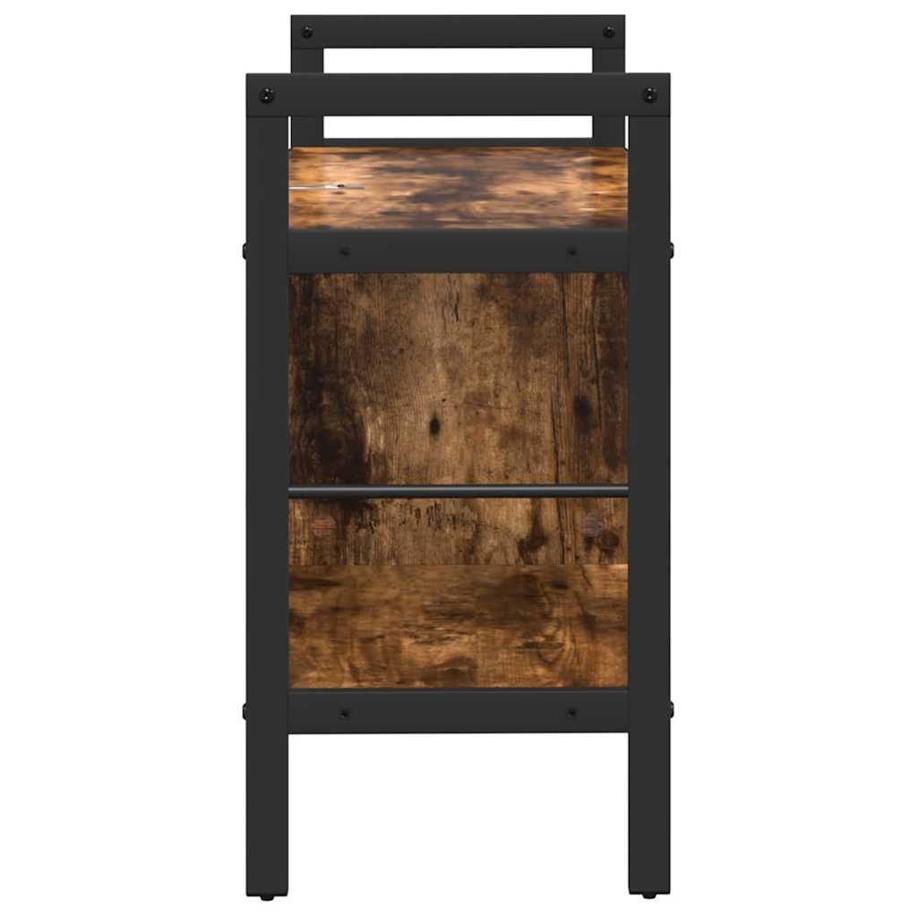 Bogreol Røget eg 75 x 30 x 58,5 cm Konstrueret træ 3 niveauer