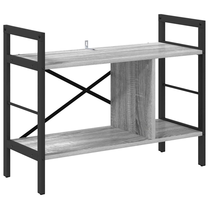 Bogreol Grå Sonoma 75 x 30 x 58,5 cm Konstrueret træ 3 niveauer