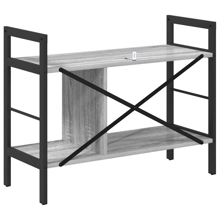 Bogreol Grå Sonoma 75 x 30 x 58,5 cm Konstrueret træ 3 niveauer