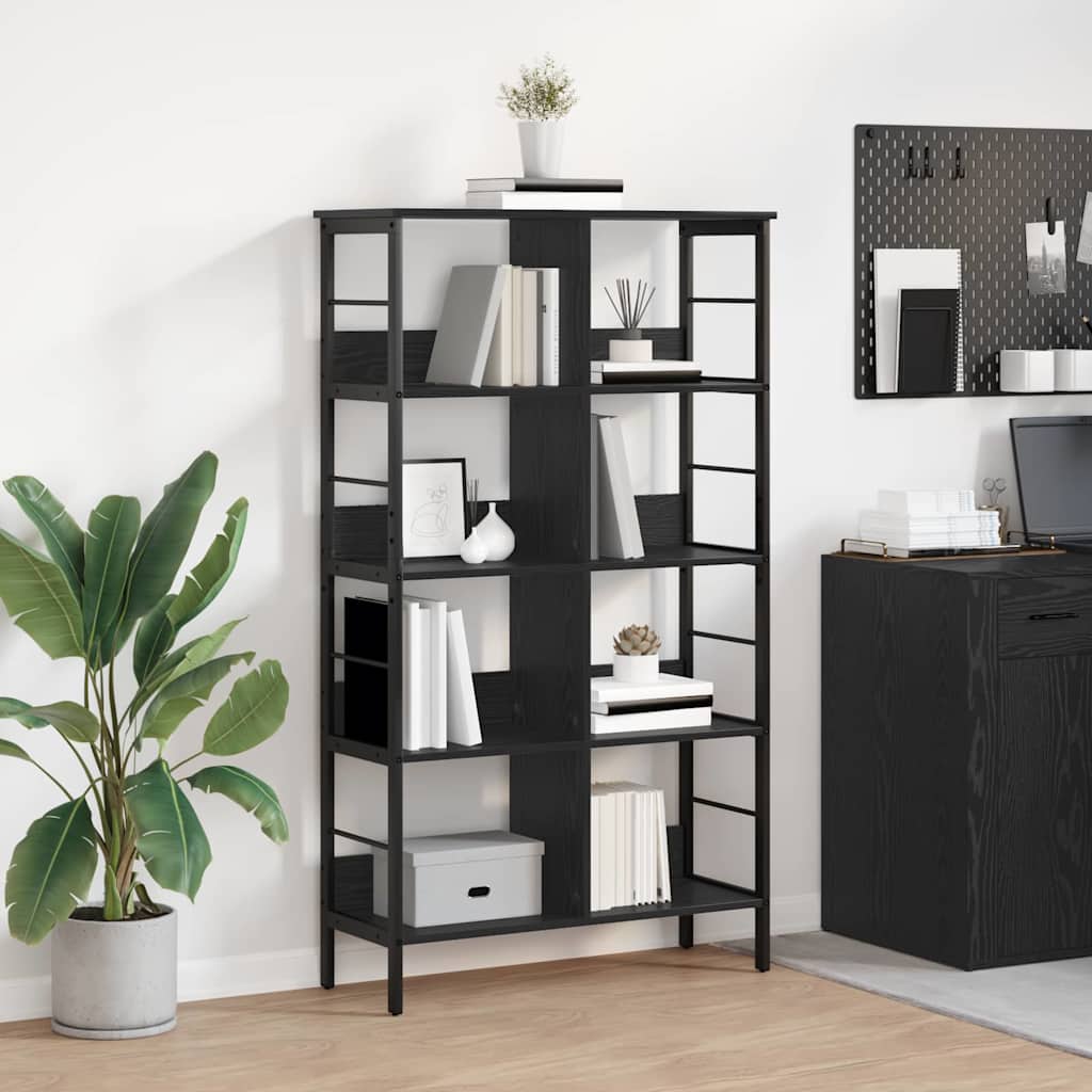 Bogreol Sort eg 82 x 32 x 144,5 cm Konstrueret træ