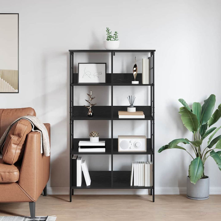 Bogreol Sort eg 82 x 32 x 144,5 cm Konstrueret træ