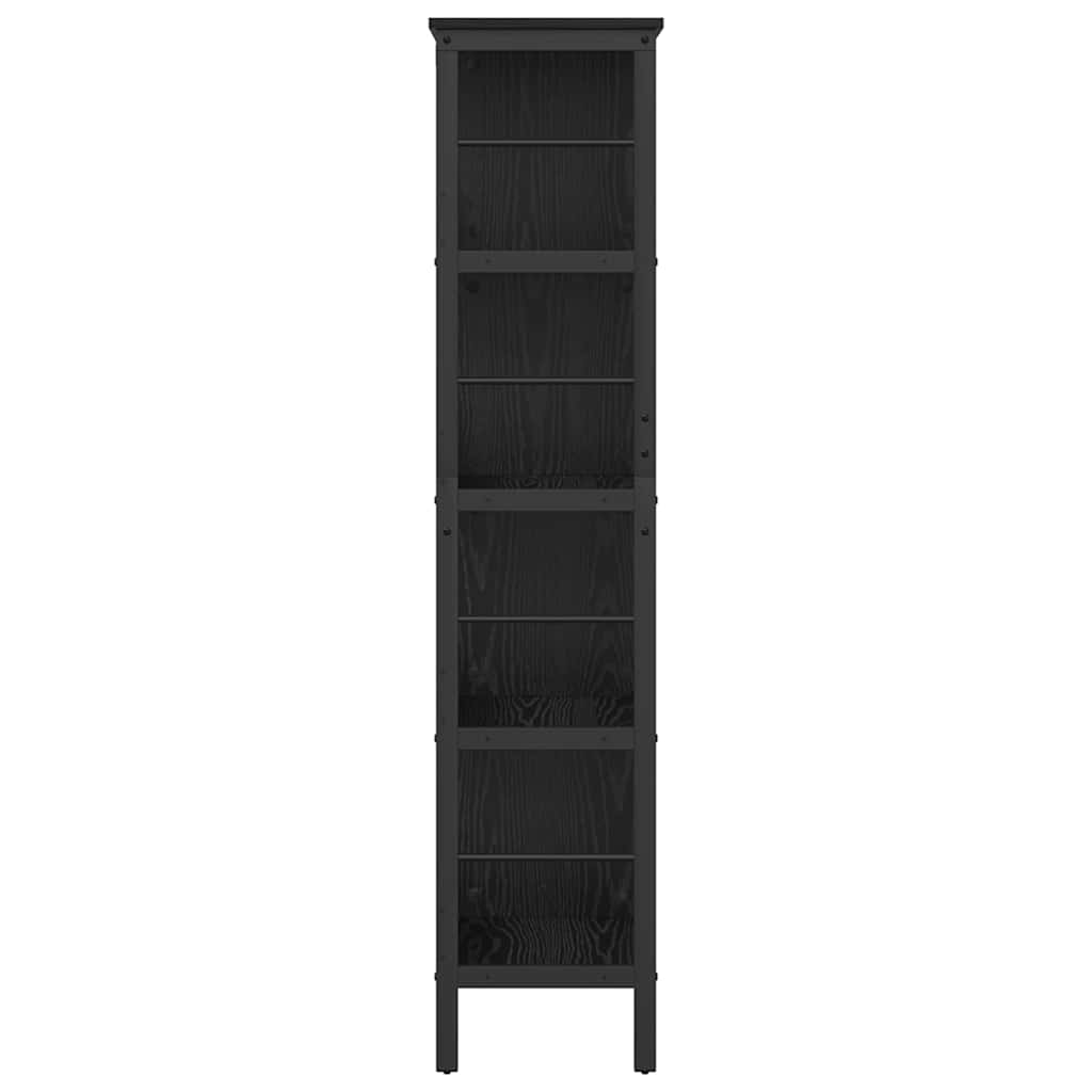 Bogreol Sort eg 82 x 32 x 144,5 cm Konstrueret træ