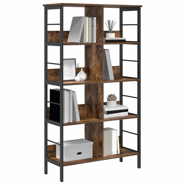Bogreol Røget eg 82 x 32 x 144,5 cm Konstrueret træ