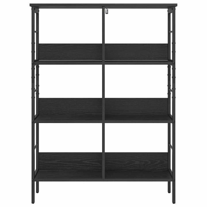 Bogreol 6 niveauer 82 x 32 x 112 cm Konstrueret træ Sort eg