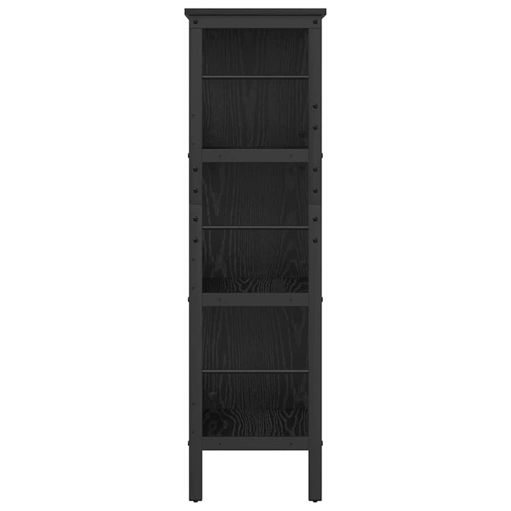 Bogreol 6 niveauer 82 x 32 x 112 cm Konstrueret træ Sort eg