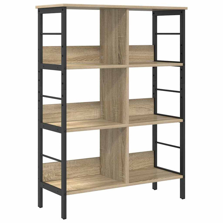 Bogreol 6 niveauer 82 x 32 x 112 cm Konstrueret træ Sonoma eg