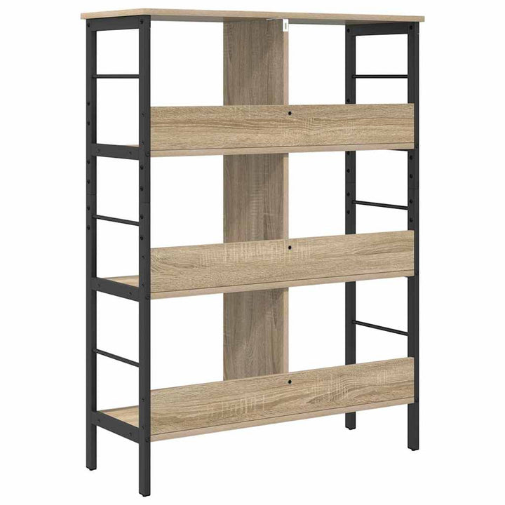 Bogreol 6 niveauer 82 x 32 x 112 cm Konstrueret træ Sonoma eg