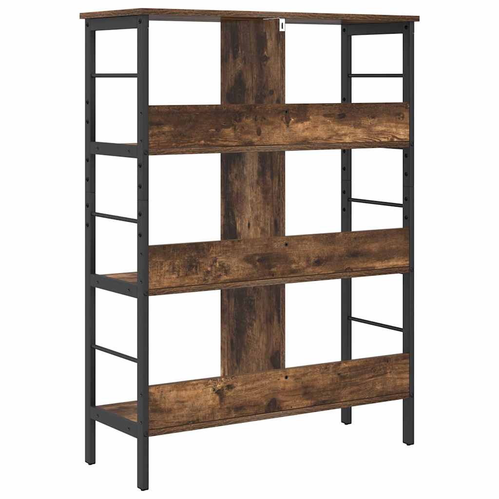 Bogreol 6 niveauer 82 x 32 x 112 cm Konstrueret træ Røget eg