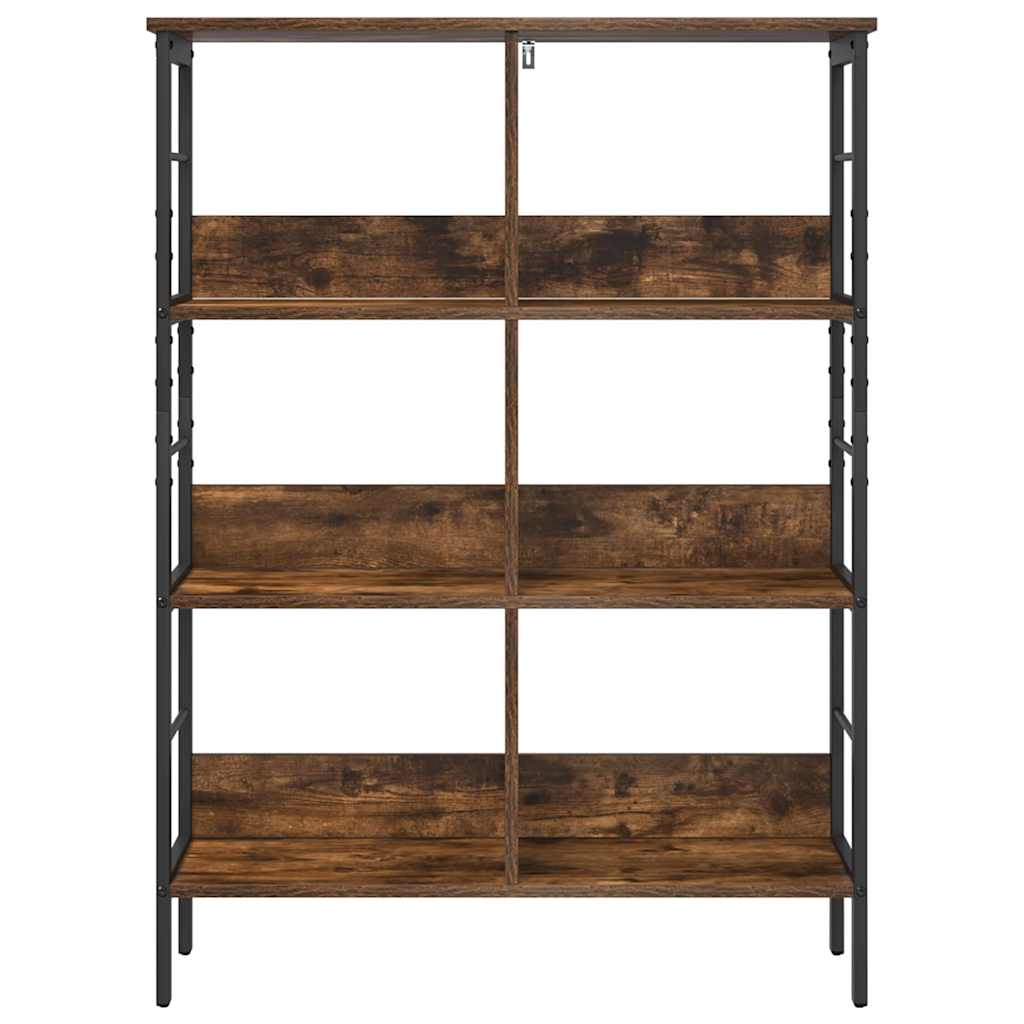 Bogreol 6 niveauer 82 x 32 x 112 cm Konstrueret træ Røget eg