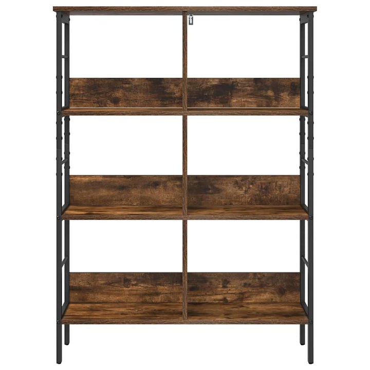 Bogreol 6 niveauer 82 x 32 x 112 cm Konstrueret træ Røget eg