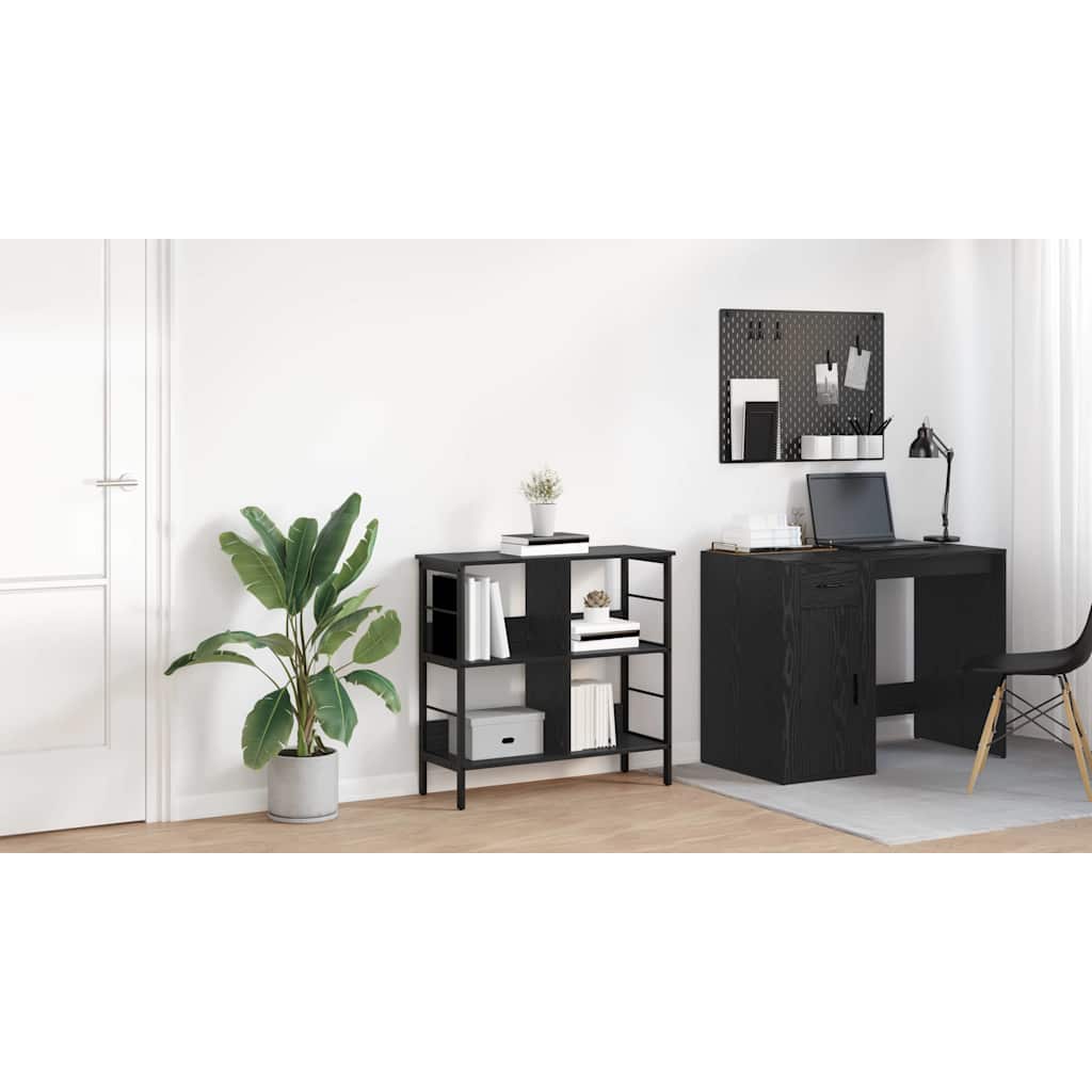 Bogreol Sort eg 82 x 32 x 79 cm Konstrueret træ