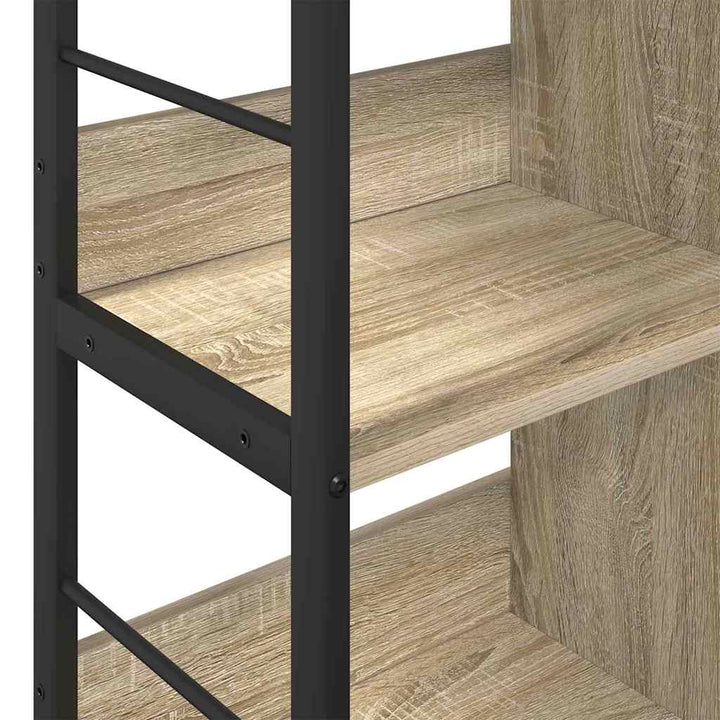 Bogreol 4 niveauer 82 x 32 x 79 cm Konstrueret træ Sonoma eg
