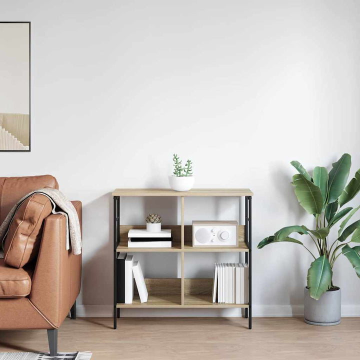 Bogreol 4 niveauer 82 x 32 x 79 cm Konstrueret træ Sonoma eg