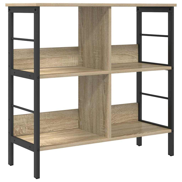 Bogreol 4 niveauer 82 x 32 x 79 cm Konstrueret træ Sonoma eg