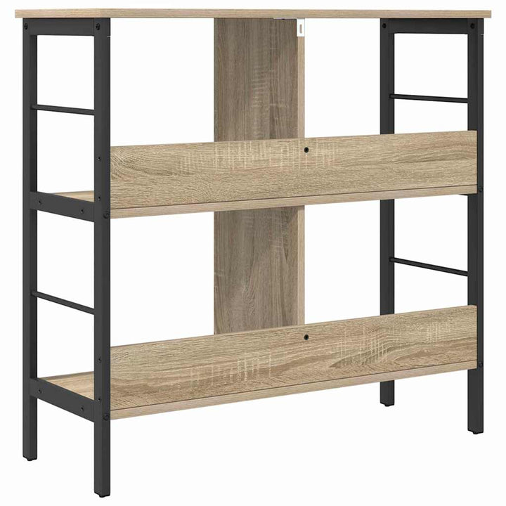 Bogreol 4 niveauer 82 x 32 x 79 cm Konstrueret træ Sonoma eg
