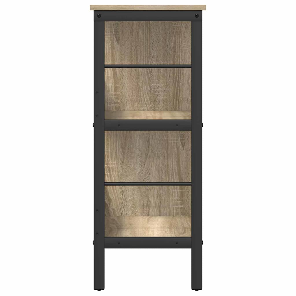 Bogreol 4 niveauer 82 x 32 x 79 cm Konstrueret træ Sonoma eg