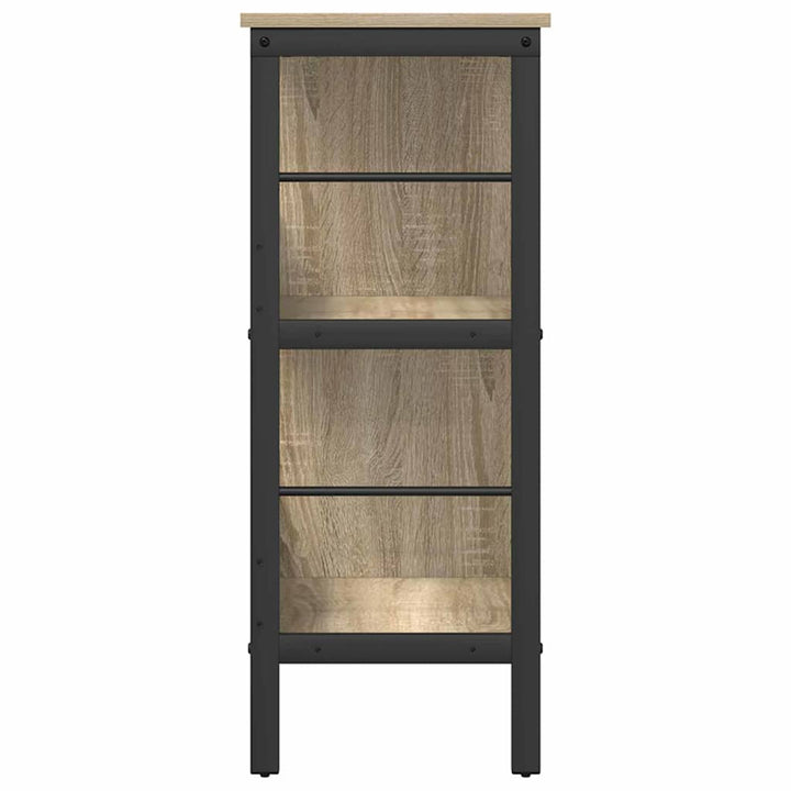 Bogreol 4 niveauer 82 x 32 x 79 cm Konstrueret træ Sonoma eg