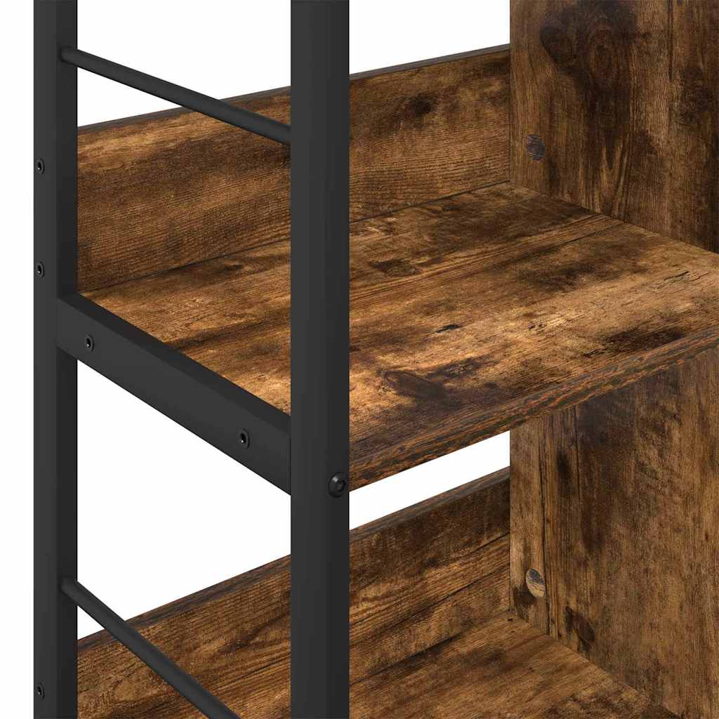 Bogreol 4 niveauer 82 x 32 x 79 cm Konstrueret træ Røget eg