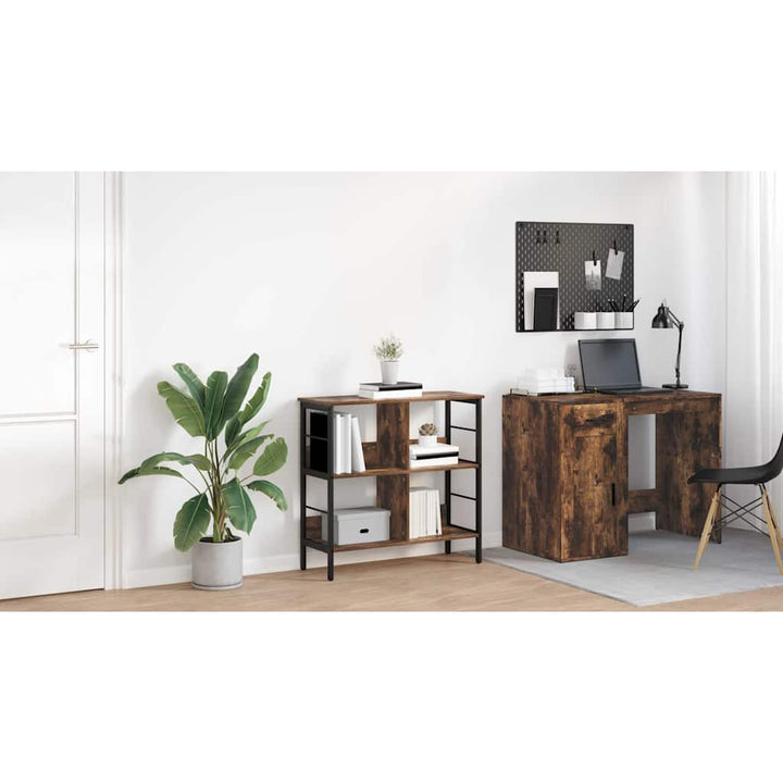 Bogreol Røget eg 82 x 32 x 79 cm Konstrueret træ