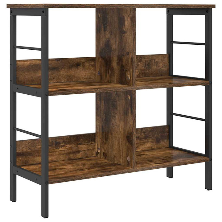 Bogreol 4 niveauer 82 x 32 x 79 cm Konstrueret træ Røget eg