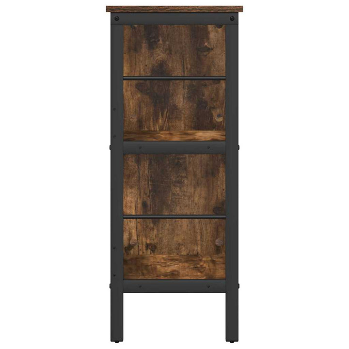 Bogreol 4 niveauer 82 x 32 x 79 cm Konstrueret træ Røget eg