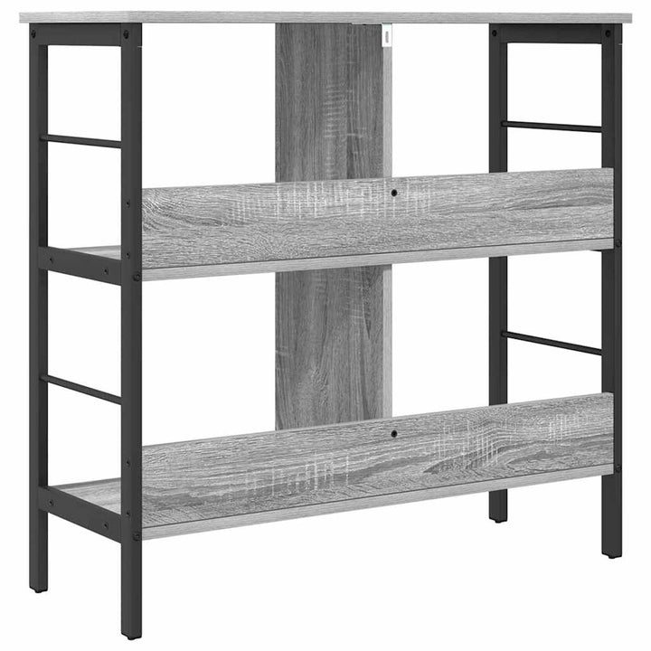 Bogreol 4 niveauer 82 x 32 x 79 cm Konstrueret træ Grå Sonoma