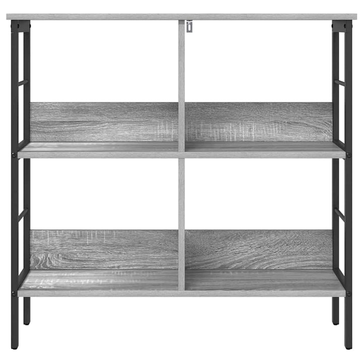 Bogreol 4 niveauer 82 x 32 x 79 cm Konstrueret træ Grå Sonoma