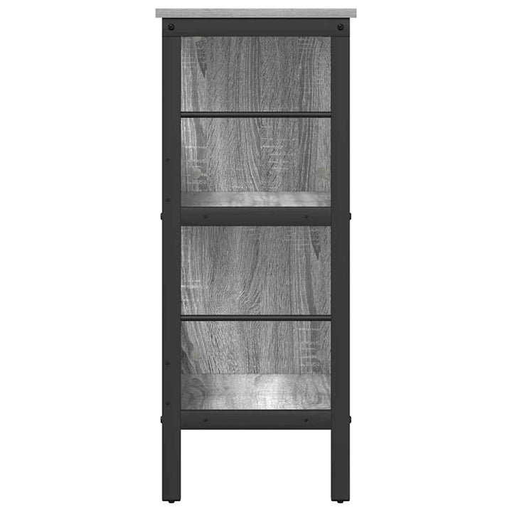 Bogreol 4 niveauer 82 x 32 x 79 cm Konstrueret træ Grå Sonoma