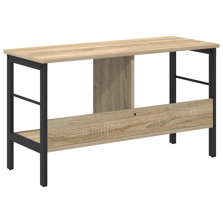 Bogreol 2 niveauer 82 x 32 x 47 cm Konstrueret træ Sonoma eg