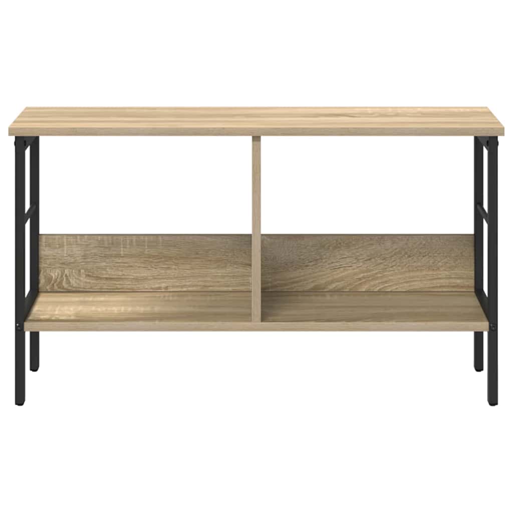 Bogreol 2 niveauer 82 x 32 x 47 cm Konstrueret træ Sonoma eg
