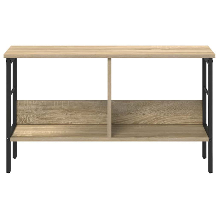 Bogreol 2 niveauer 82 x 32 x 47 cm Konstrueret træ Sonoma eg