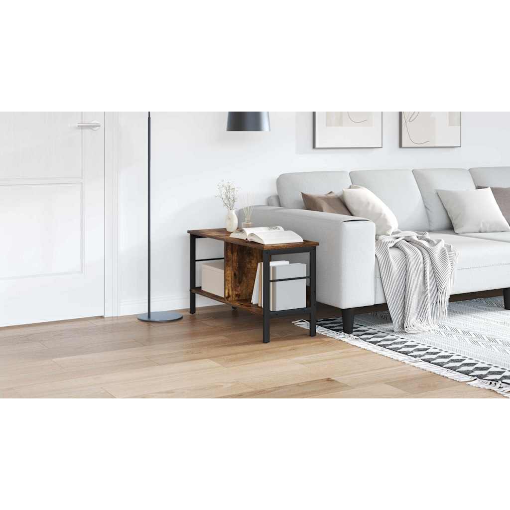 Bogreol Røget eg 82 x 32 x 47 cm Konstrueret træ