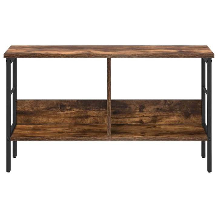 Bogreol 2 niveauer 82 x 32 x 47 cm Konstrueret træ Røget eg