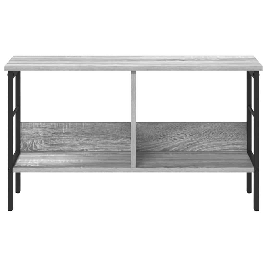 Bogreol 2 niveauer 82 x 32 x 47 cm Konstrueret træ Grå Sonoma