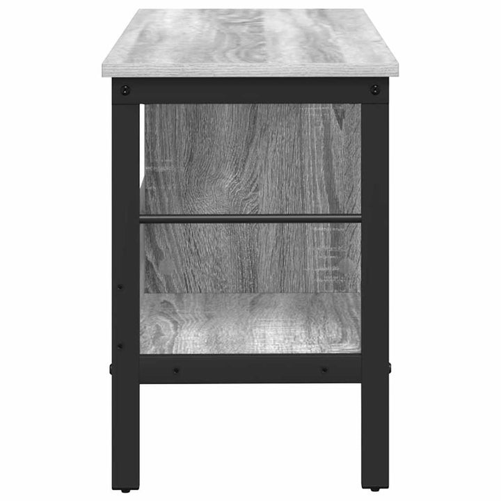 Bogreol 2 niveauer 82 x 32 x 47 cm Konstrueret træ Grå Sonoma