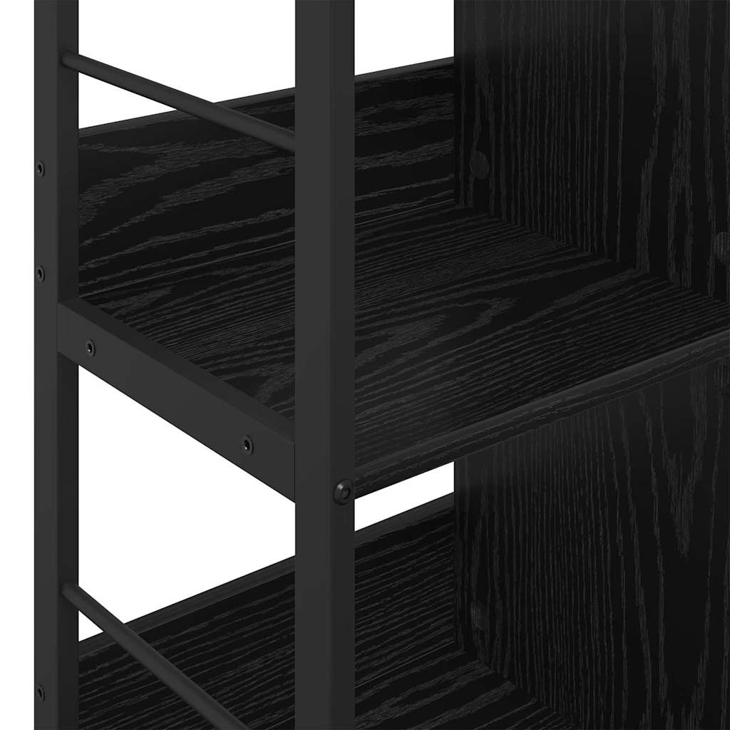 Bogreol 6 niveauer 102 x 32 x 72,5 cm Konstrueret træ Sort eg