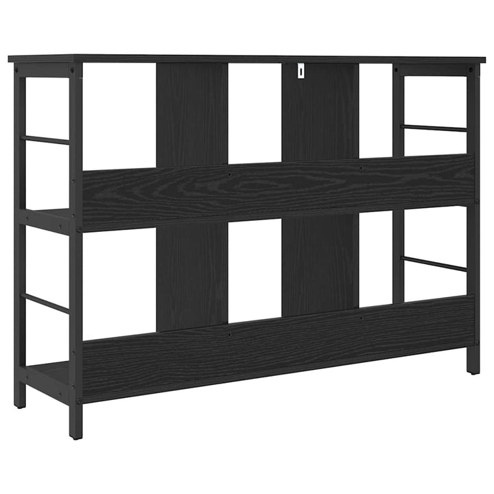 Bogreol 6 niveauer 102 x 32 x 72,5 cm Konstrueret træ Sort eg
