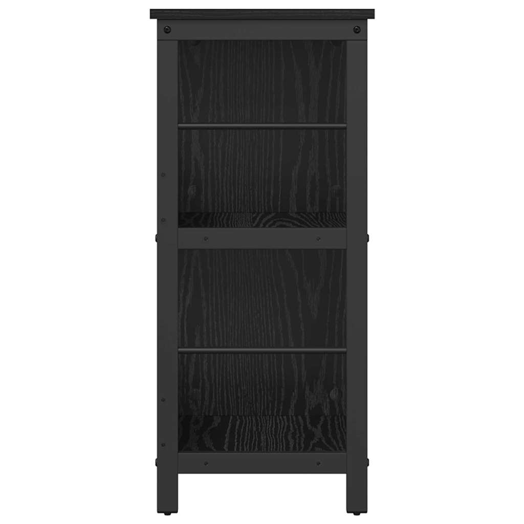 Bogreol 6 niveauer 102 x 32 x 72,5 cm Konstrueret træ Sort eg
