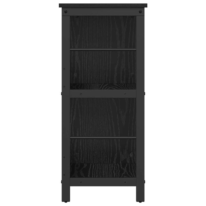 Bogreol 6 niveauer 102 x 32 x 72,5 cm Konstrueret træ Sort eg
