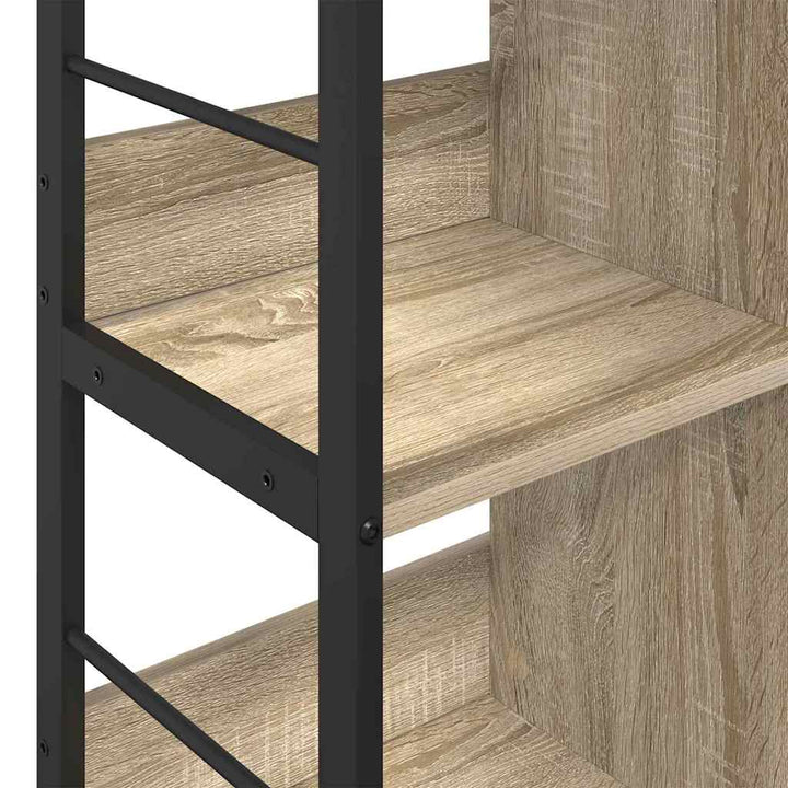 Bogreol 6 niveauer 102 x 32 x 72,5 cm Konstrueret træ Sonoma eg