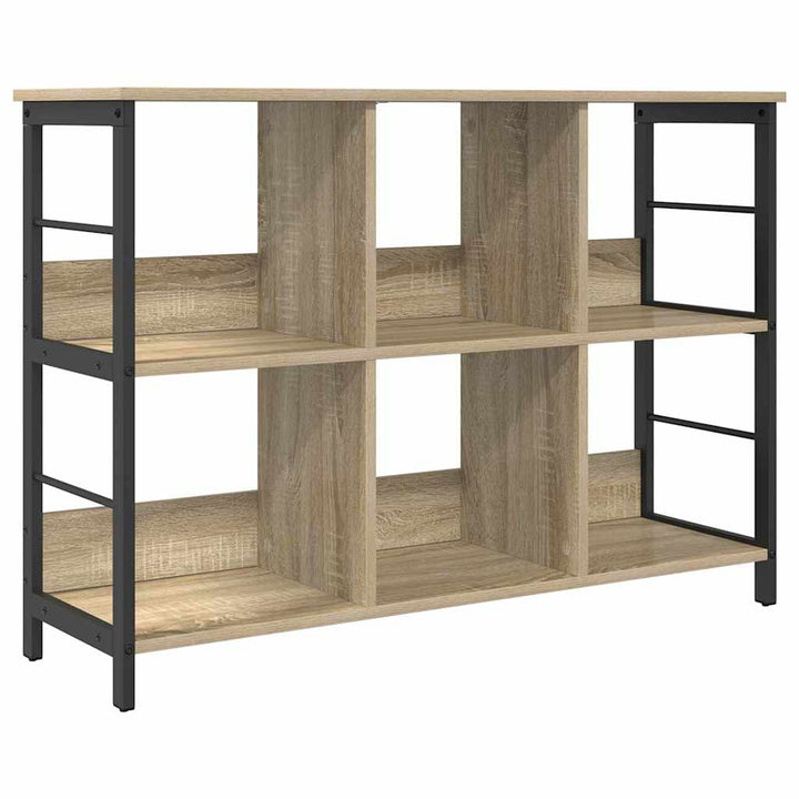 Bogreol 6 niveauer 102 x 32 x 72,5 cm Konstrueret træ Sonoma eg