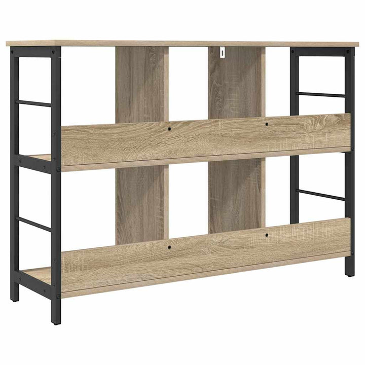 Bogreol 6 niveauer 102 x 32 x 72,5 cm Konstrueret træ Sonoma eg
