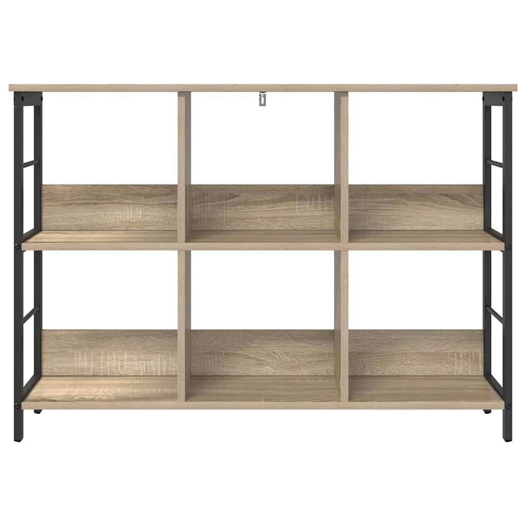 Bogreol 6 niveauer 102 x 32 x 72,5 cm Konstrueret træ Sonoma eg