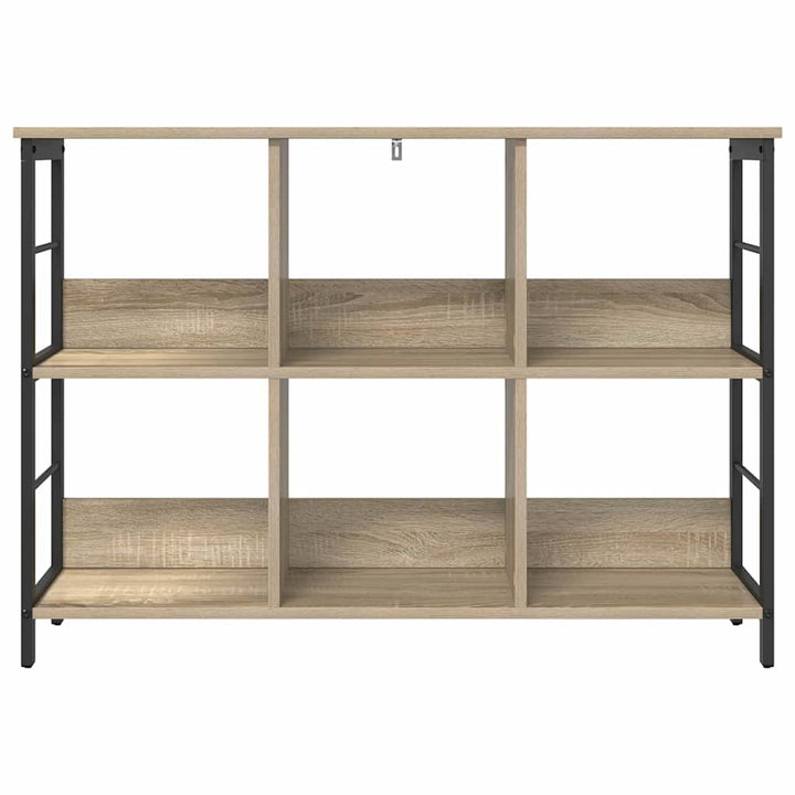 Bogreol 6 niveauer 102 x 32 x 72,5 cm Konstrueret træ Sonoma eg