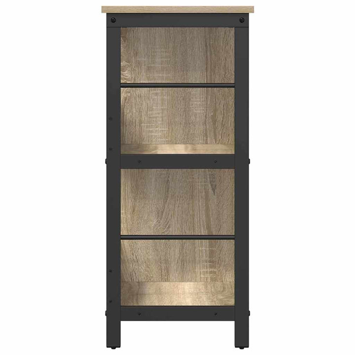 Bogreol 6 niveauer 102 x 32 x 72,5 cm Konstrueret træ Sonoma eg