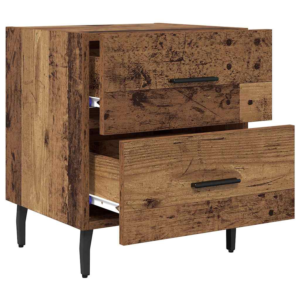 Natskab 2 pcs Gammelt træ 40 x 35 x 47,5 cm Konstrueret træ
