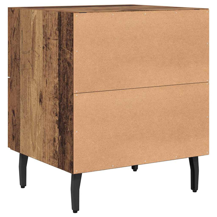 Natskab 2 pcs Gammelt træ 40 x 35 x 47,5 cm Konstrueret træ